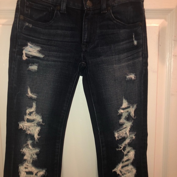 Dark Washed Ripped Jeans - Picture 3 of 6